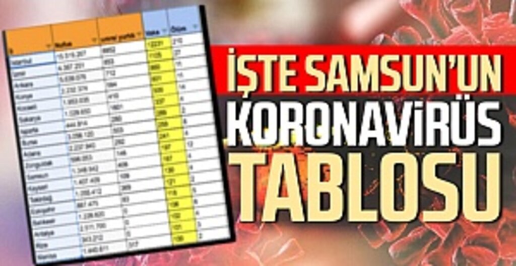 Samsun'da Corona Virüs Vaka Sayısında Yüzde 30 Artış: 4 Kişi Hayatını Kaybetti