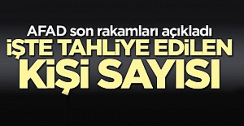 AFAD: Karantinadaki 67 Bin Kişiden 38 Bini Tahliye Edildi