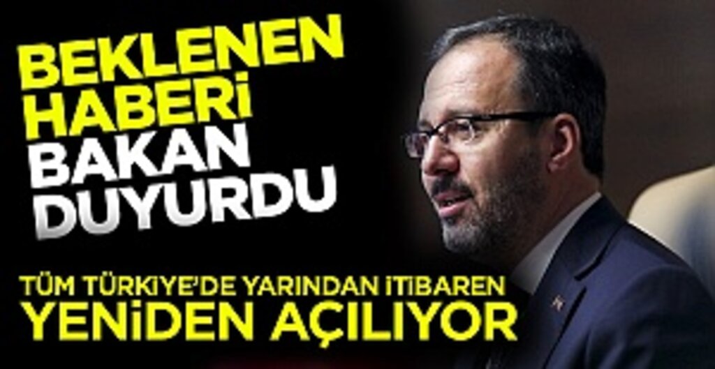 Halı sahalar ne zaman açılacak? Bakan Kasapoğlu duyurdu