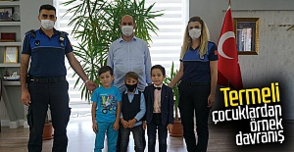 Terme’de Örnek Davranış: Buldukları Parayı Teslim Eden Çocuklar Ödüllendirildi