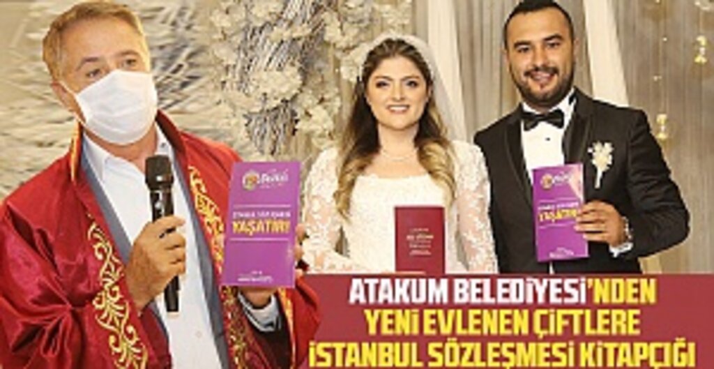 Atakum Belediyesi’nden yeni evlenen çiftlere İstanbul Sözleşmesi kitapçığı