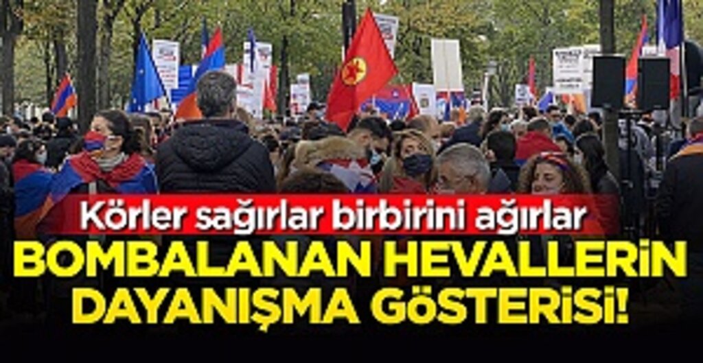 Ermeniler ve PKK'lılar Paris'te el ele gösteri yaptı