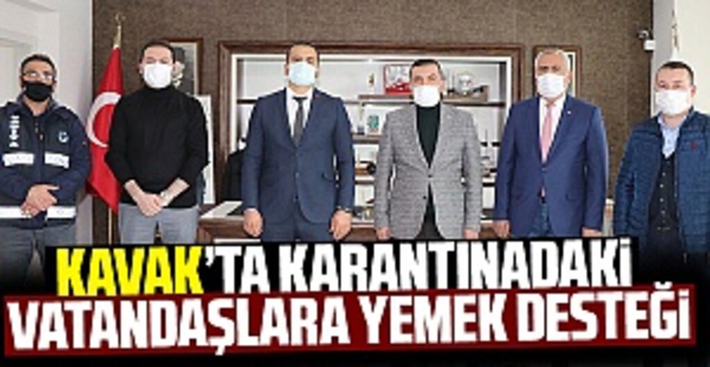 Kavak’ta karantinadaki vatandaşlara yemek desteği