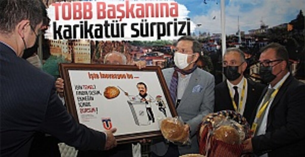 Rifat Hisarcıklıoğlu’na Fındıklı Ekmek Projesi için özel karikatür