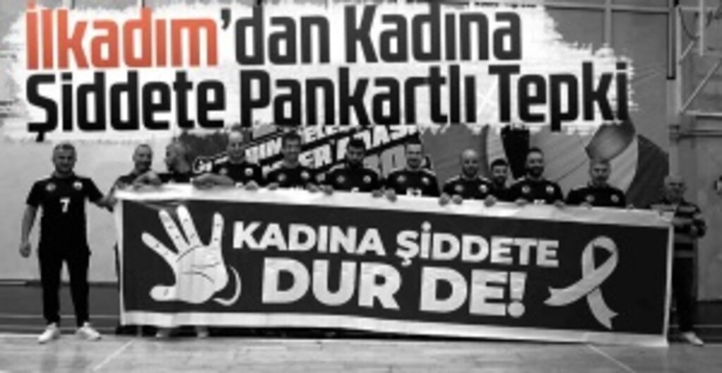 İlkadım'dan Kadına Şiddete Pankartlı Tepki