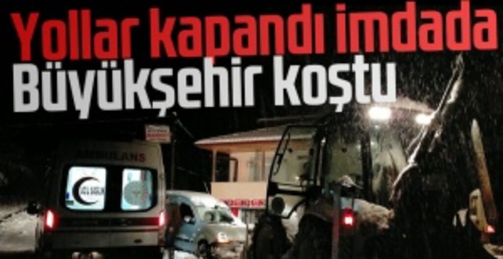 Samsun'da Karla Mücadele Çalışmaları Devam Ediyor, Mahsur Kalan Sağlık Ekiplerine Yardım Edildi