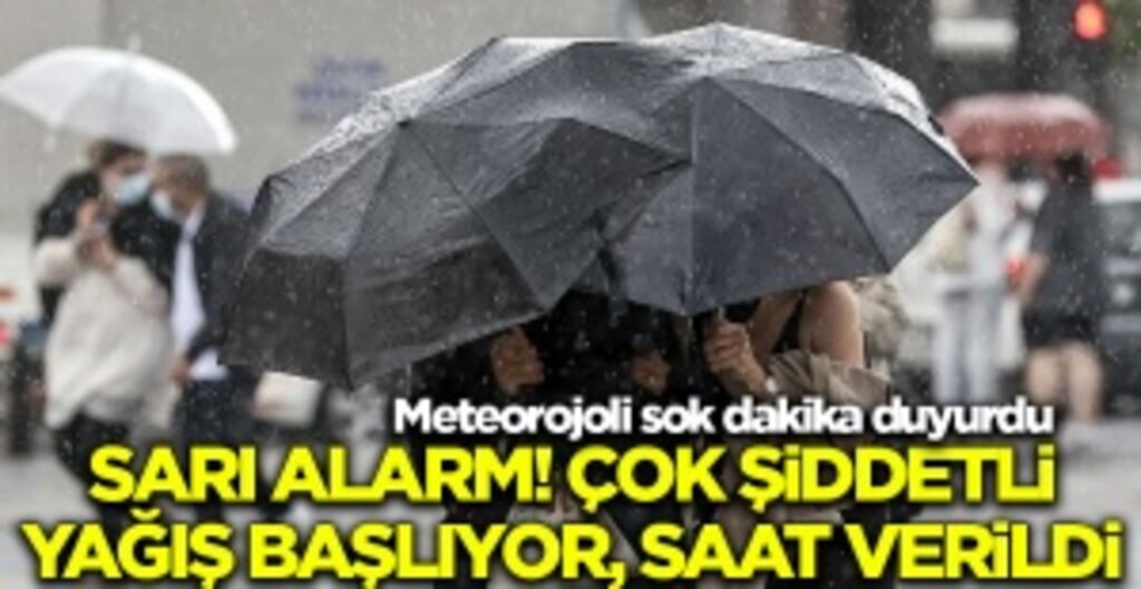 Meteoroloji’den 11 İl İçin Sarı Kod Uyarısı: Sağanak ve Fırtınaya Dikkat!
