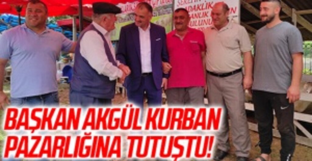 Salıpazarı Belediye Başkanı Halil Akgül Kurban Pazarını Gezdi, Esnaf ve Vatandaşlarla Bir Araya Geldi