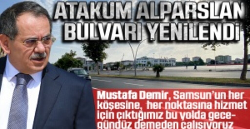 Atakum Alparslan Bulvarı yenilendi