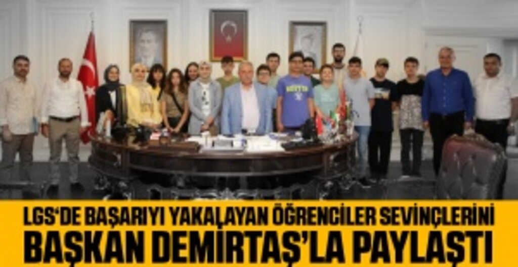 LGS'de Dereceye Giren İLKEM'li Öğrencilerden Başkan Demirtaş’a Ziyaret