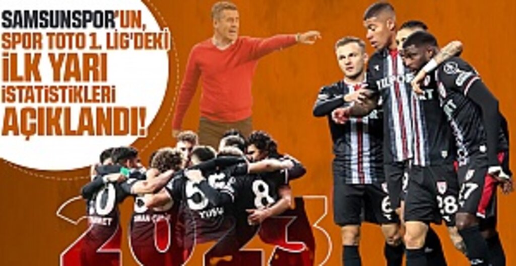 Samsunspor'un, Spor Toto 1. Lig'deki ilk yarı istatistikleri açıklandı!